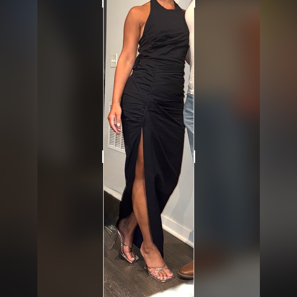 Navy Maxi Sleeveless Open Back Dress